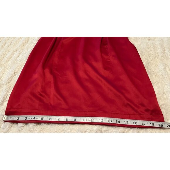 Johnny Martin Red Mini Sleeveless Formal Dress w/Bow Poly Blend Junior's Size 7 - Picture 8 of 16